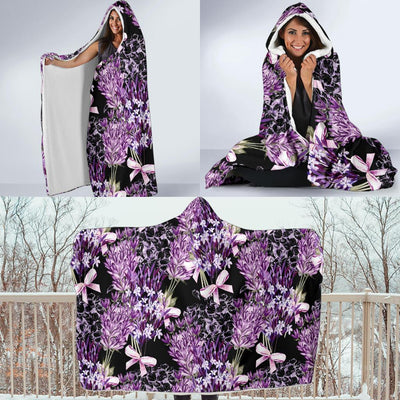 Lavender Pattern Print Design LV06 Hooded Blanket-JORJUNE.COM