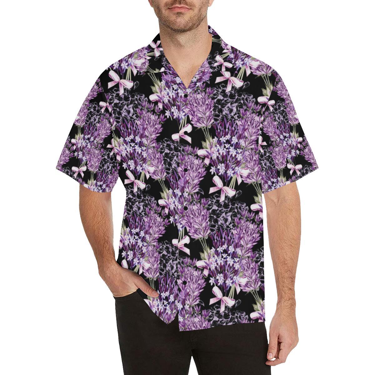 Lavender Pattern Print Design LV06 Men Hawaiian Shirt-JorJune