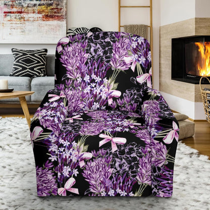 Lavender Pattern Print Design LV06 Recliner Slipcover-JORJUNE.COM