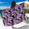 Lavender Pattern Print Design LV06 Sarong Pareo Wrap