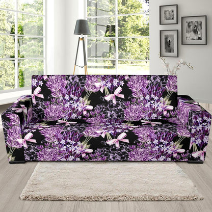 Lavender Pattern Print Design LV06 Sofa Slipcover-JORJUNE.COM