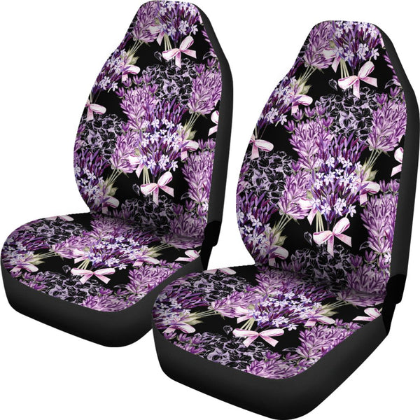 Lavender Pattern Print Design LV04 Universal Fit Car Seat Covers