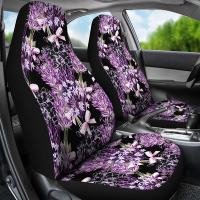 Lavender Pattern Print Design LV06 Universal Fit Car Seat Covers-JorJune