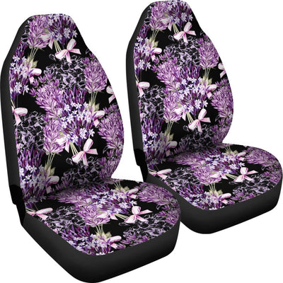 Lavender Pattern Print Design LV06 Universal Fit Car Seat Covers-JorJune