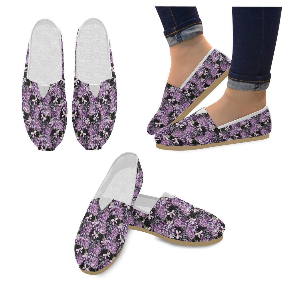 Lavender Pattern Print Design LV06 Women Casual Shoes-JorJune.com