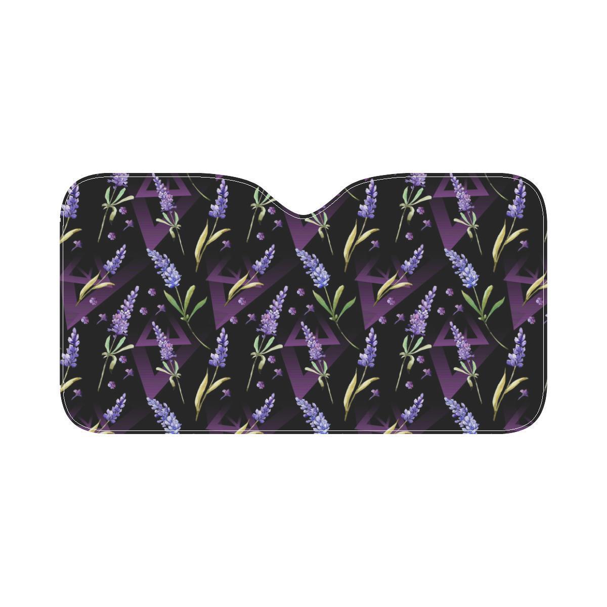 Lavender Pattern Print Design LV07 Car Sun Shade-JorJune
