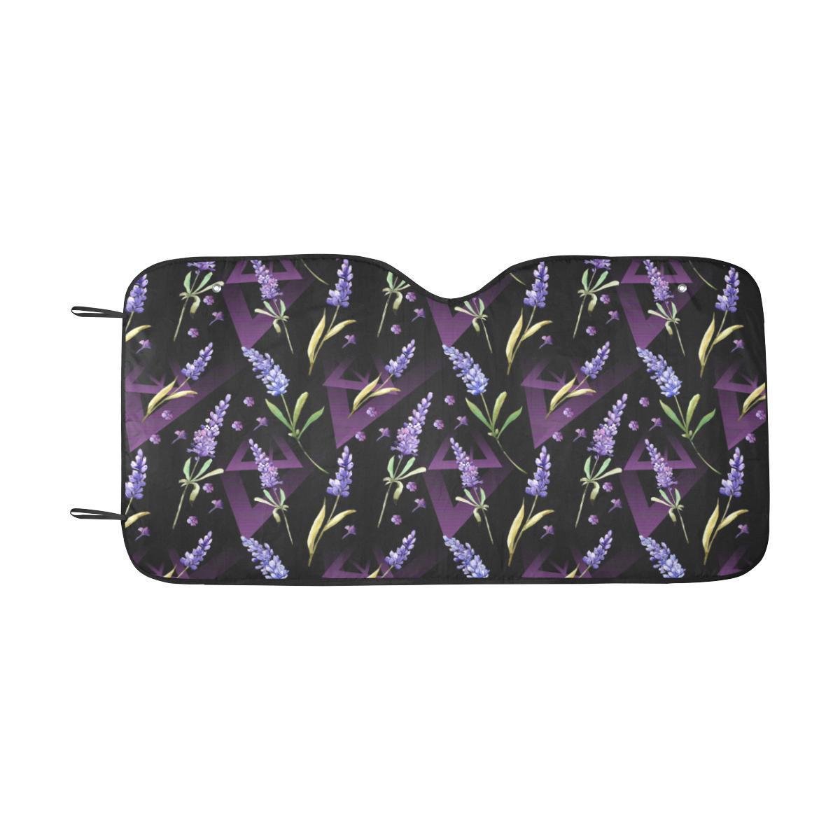 Lavender Pattern Print Design LV07 Car Sun Shade-JorJune