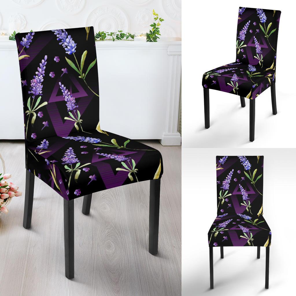 Lavender Pattern Print Design LV07 Dining Chair Slipcover-JORJUNE.COM