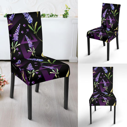 Lavender Pattern Print Design LV07 Dining Chair Slipcover-JORJUNE.COM