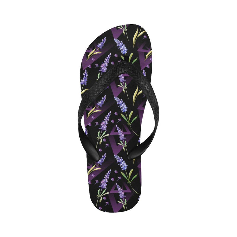 Lavender Pattern Print Design LV07 Flip Flops-JorJune