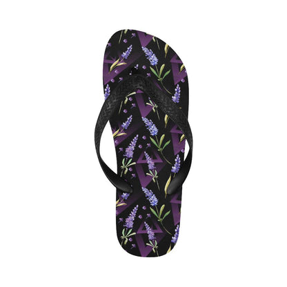 Lavender Pattern Print Design LV07 Flip Flops-JorJune