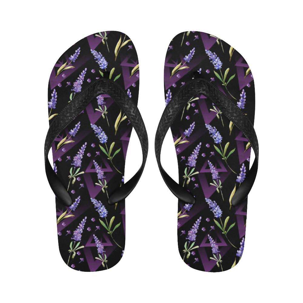 Lavender Pattern Print Design LV07 Flip Flops-JorJune