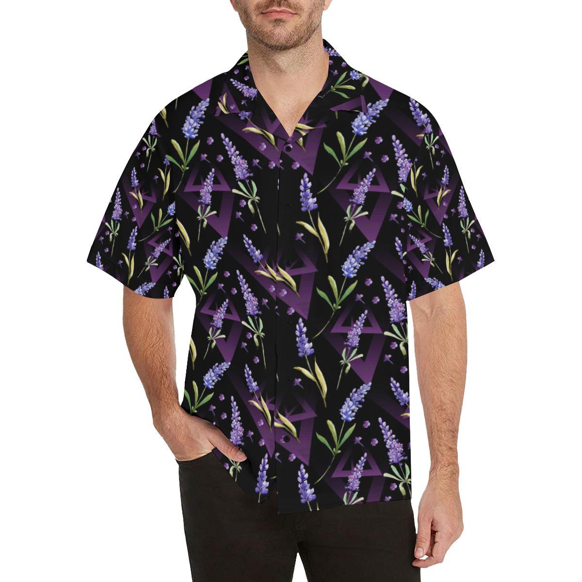 Lavender Pattern Print Design LV07 Men Hawaiian Shirt-JorJune