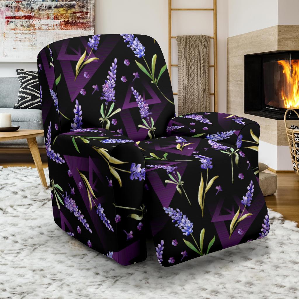 Lavender Pattern Print Design LV07 Recliner Slipcover-JORJUNE.COM