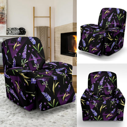 Lavender Pattern Print Design LV07 Recliner Slipcover-JORJUNE.COM