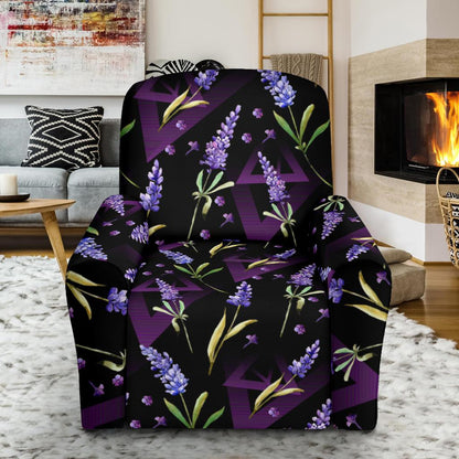 Lavender Pattern Print Design LV07 Recliner Slipcover-JORJUNE.COM