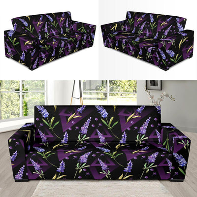 Lavender Pattern Print Design LV07 Sofa Slipcover-JORJUNE.COM