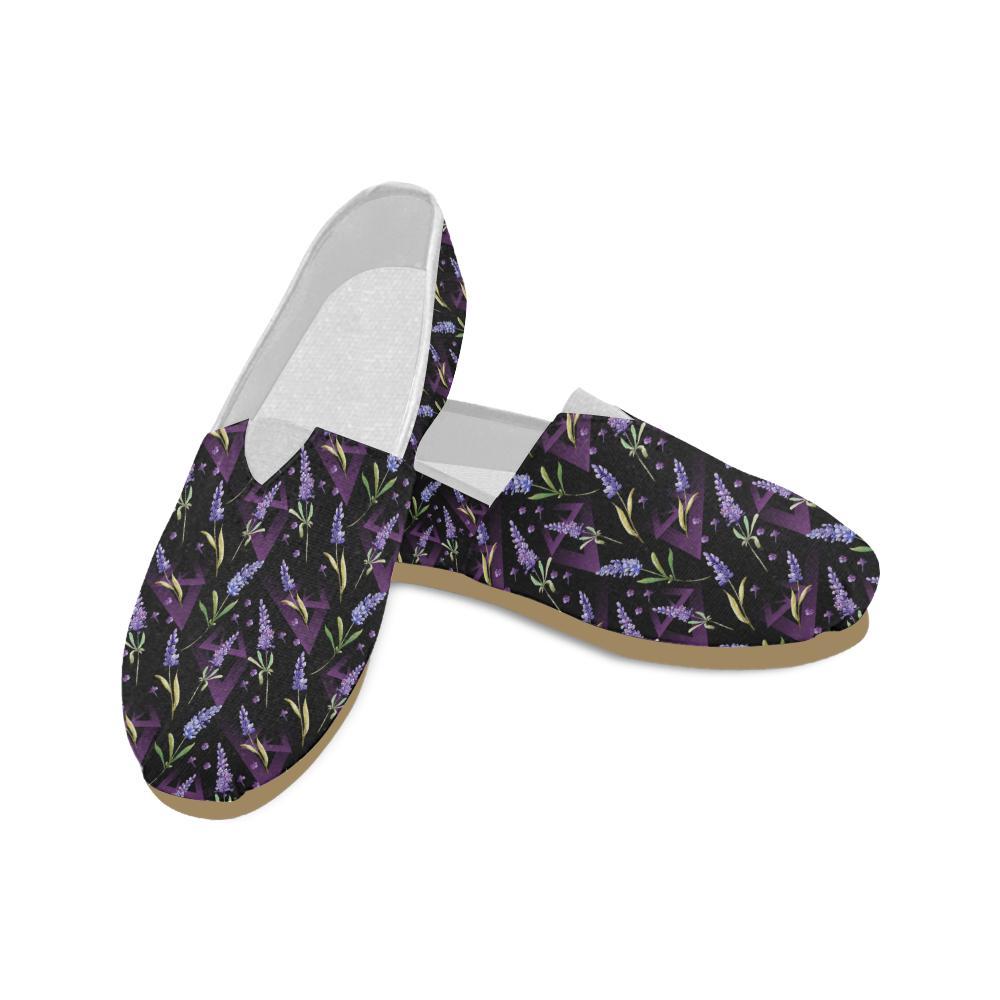 Lavender Pattern Print Design LV07 Women Casual Shoes-JorJune.com