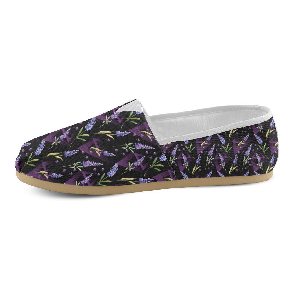 Lavender Pattern Print Design LV07 Women Casual Shoes-JorJune.com