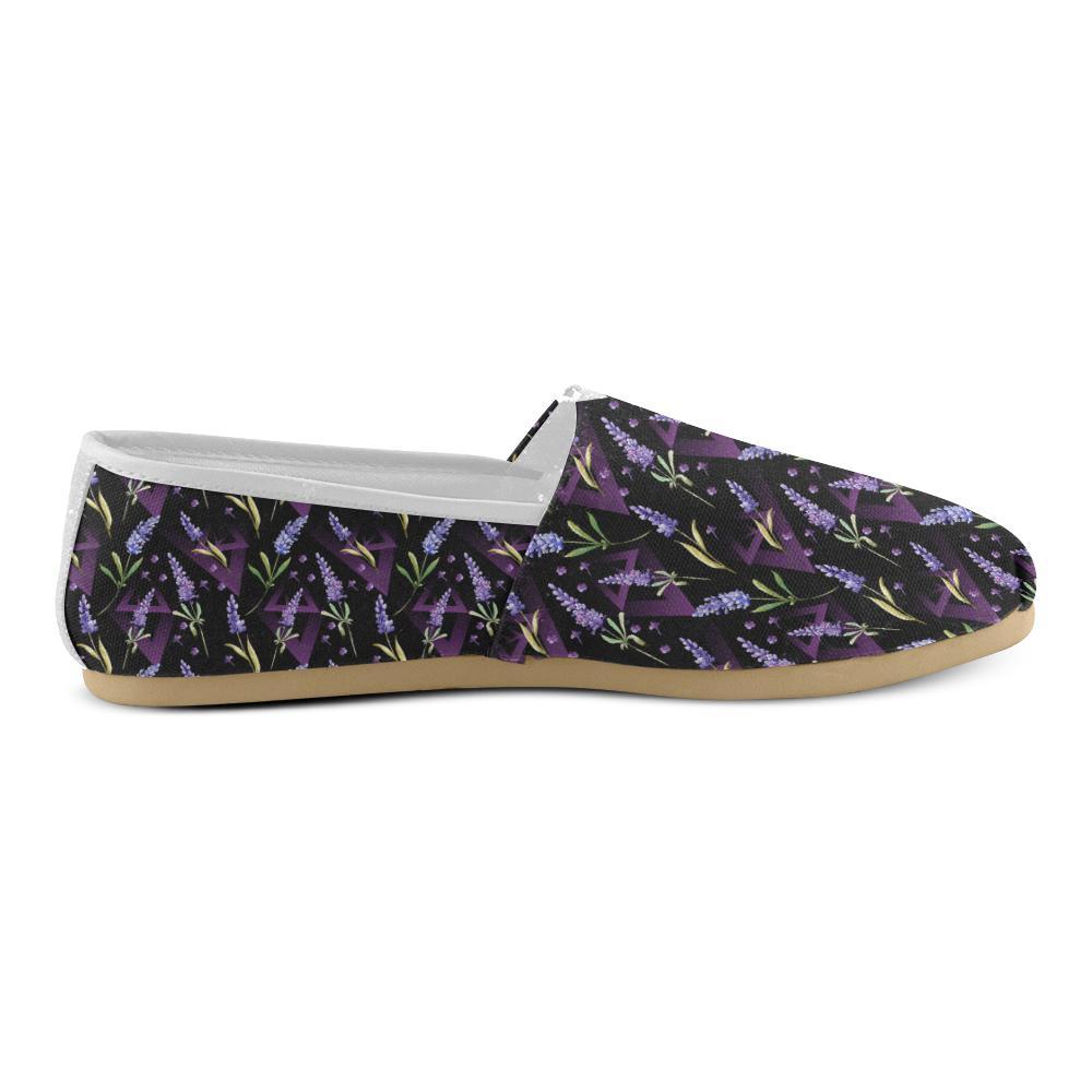 Lavender Pattern Print Design LV07 Women Casual Shoes-JorJune.com