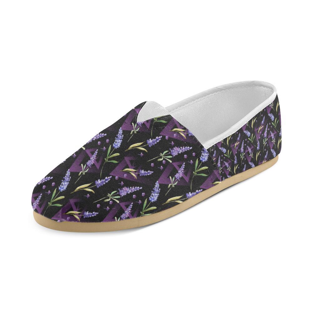 Lavender Pattern Print Design LV07 Women Casual Shoes-JorJune.com