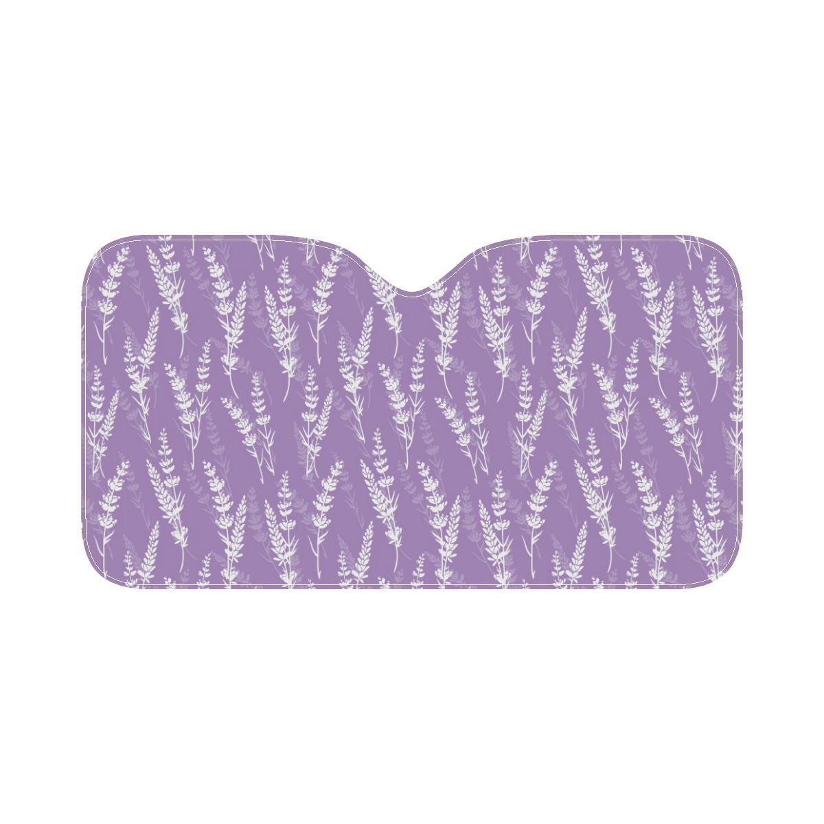 Lavender Pattern Print Design LV08 Car Sun Shade-JorJune