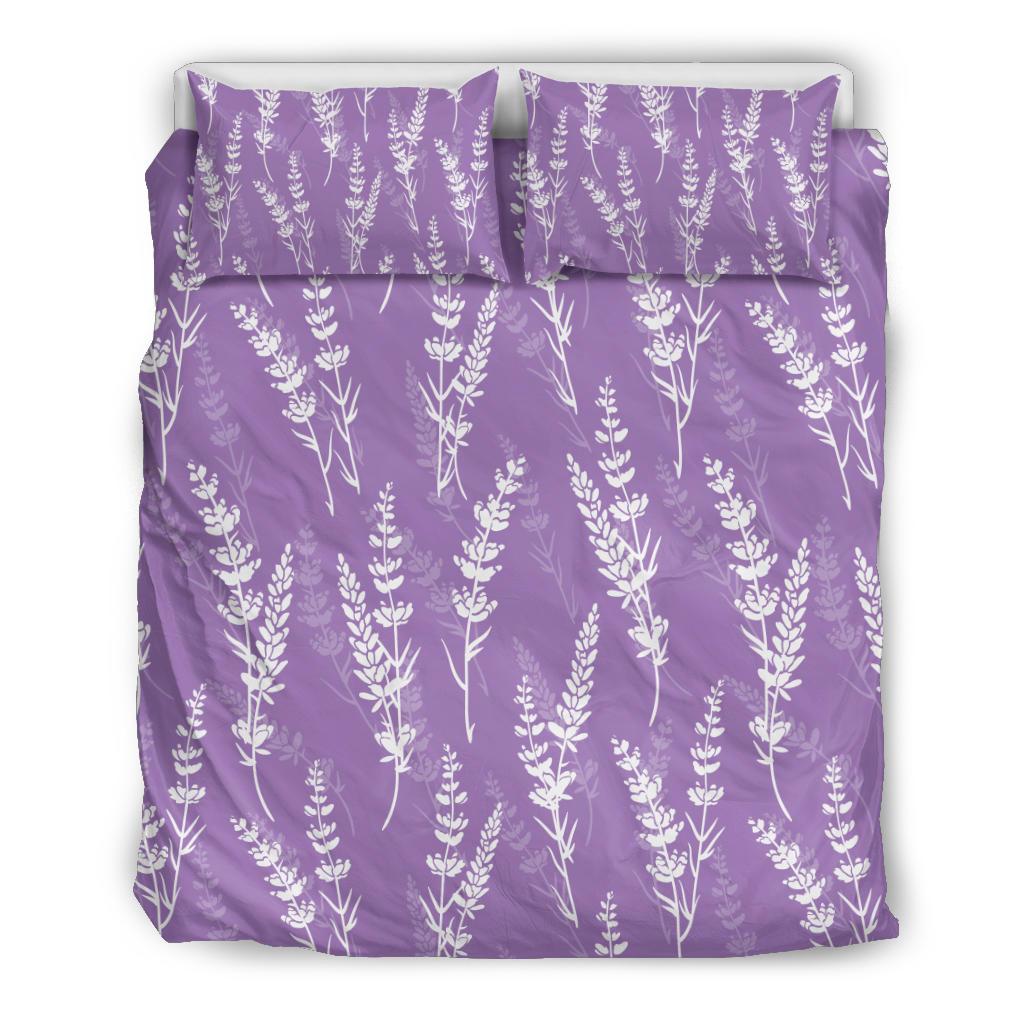 Lavender Pattern Print Design LV08 Duvet Cover Bedding Set-JORJUNE.COM