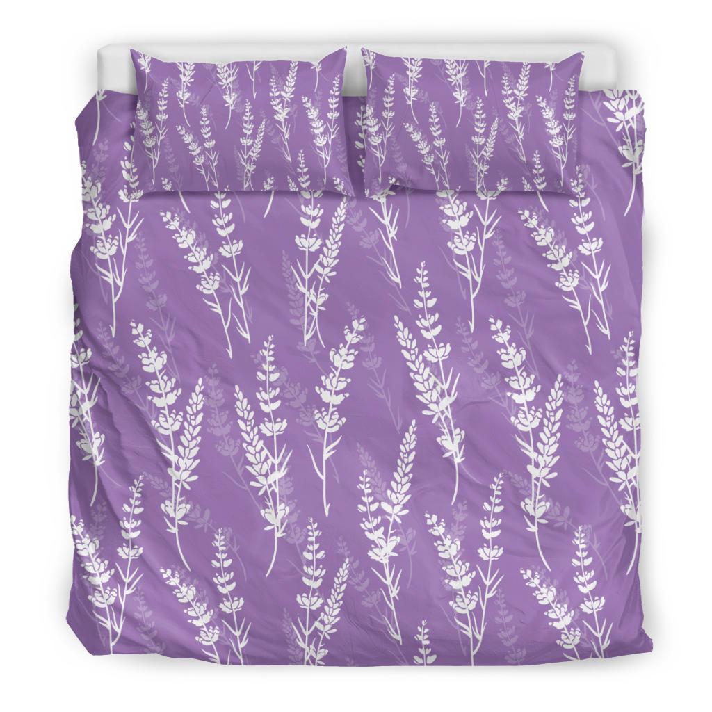 Lavender Pattern Print Design LV08 Duvet Cover Bedding Set-JORJUNE.COM