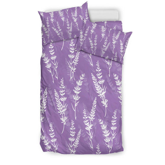Lavender Pattern Print Design LV08 Duvet Cover Bedding Set-JORJUNE.COM