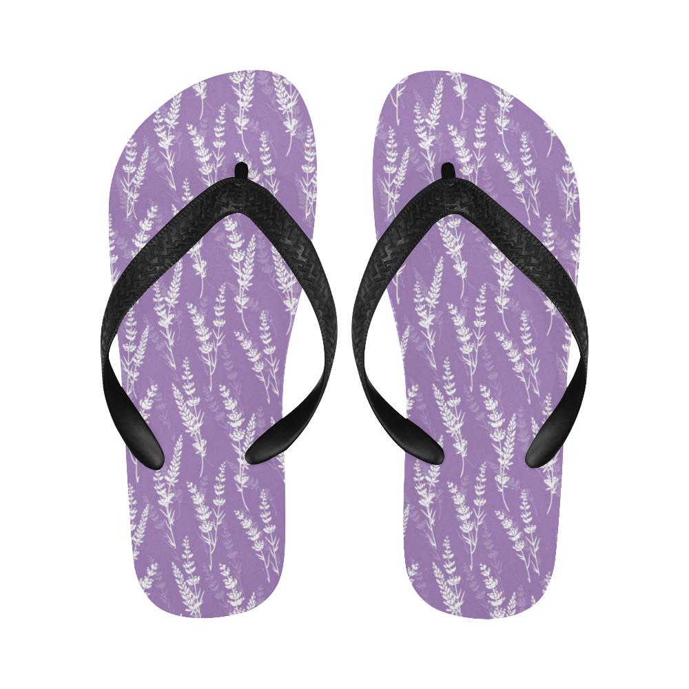 Lavender Pattern Print Design LV08 Flip Flops-JorJune