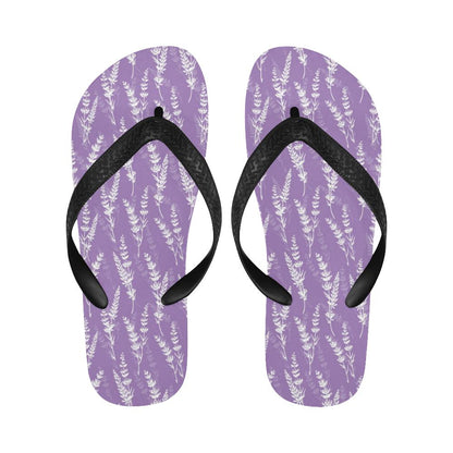 Lavender Pattern Print Design LV08 Flip Flops-JorJune