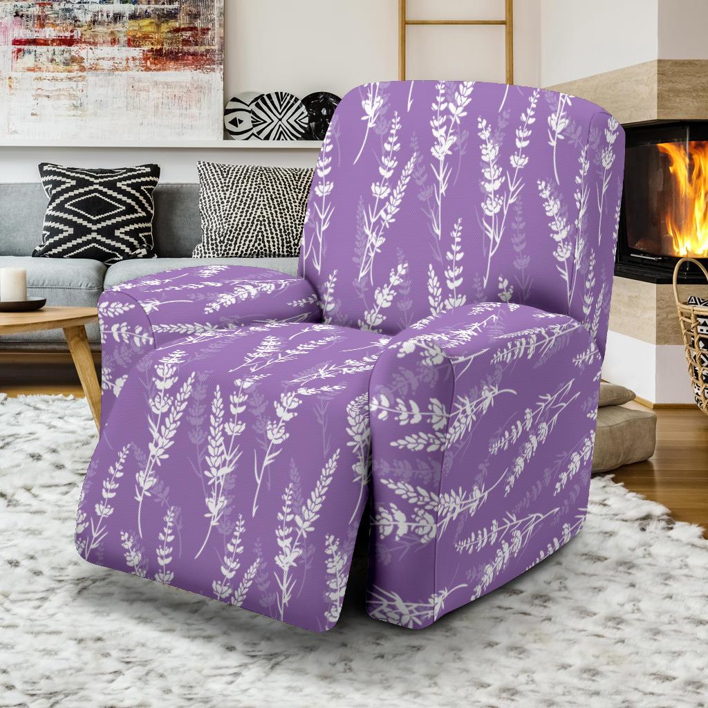 Lavender Pattern Print Design LV08 Recliner Slipcover-JORJUNE.COM