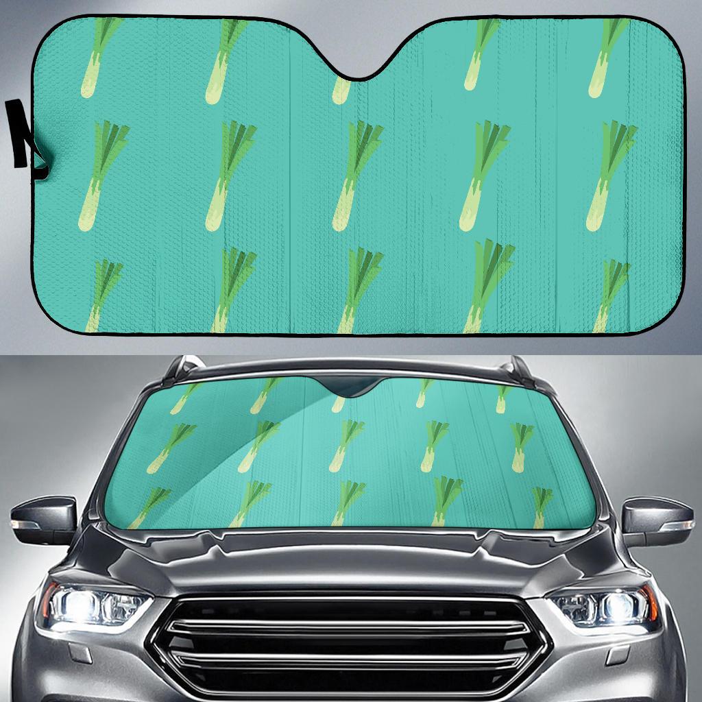 Leek Pattern Print Design 01 Car Sun Shades-JORJUNE.COM