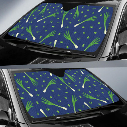 Leek Pattern Print Design 02 Car Sun Shades-JORJUNE.COM