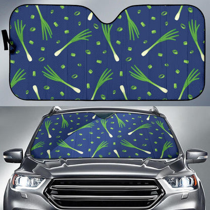 Leek Pattern Print Design 02 Car Sun Shades-JORJUNE.COM