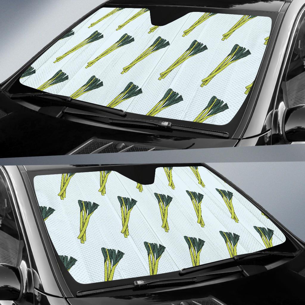 Leek Pattern Print Design 03 Car Sun Shades-JORJUNE.COM