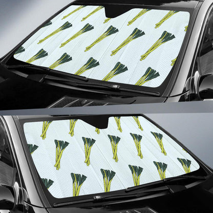 Leek Pattern Print Design 03 Car Sun Shades-JORJUNE.COM