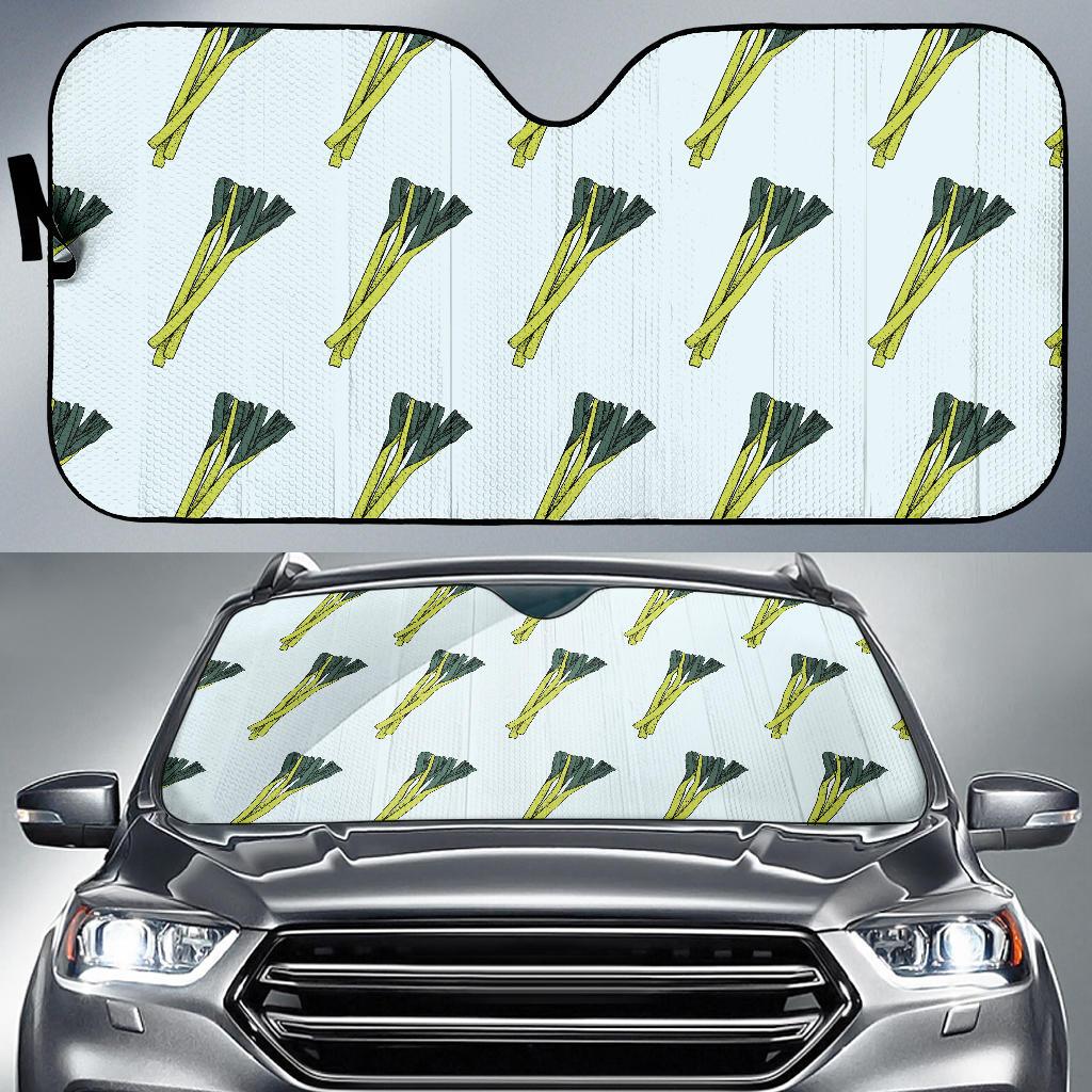 Leek Pattern Print Design 03 Car Sun Shades-JORJUNE.COM