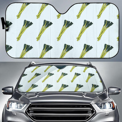 Leek Pattern Print Design 03 Car Sun Shades-JORJUNE.COM