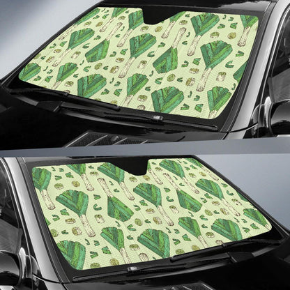 Leek Pattern Print Design 04 Car Sun Shades-JORJUNE.COM