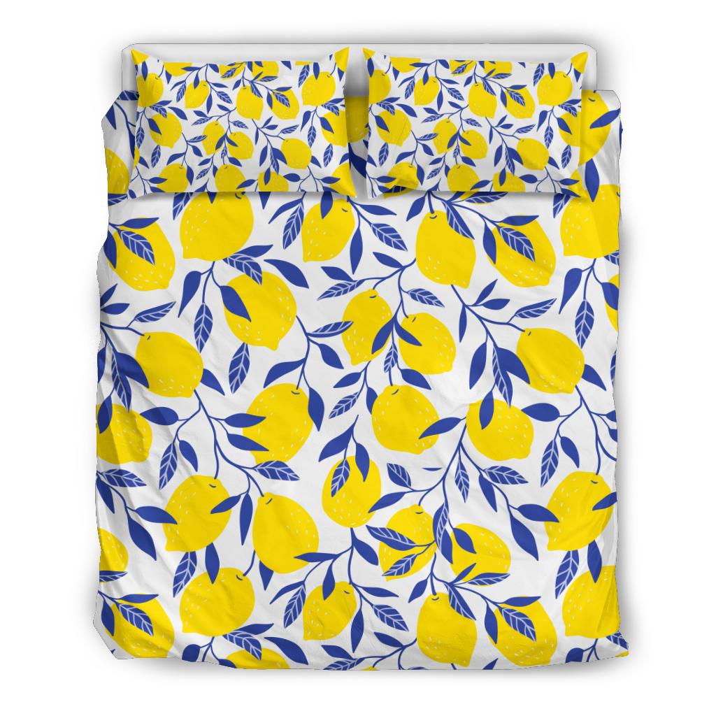 Lemon Pattern Print Design LM01 Duvet Cover Bedding Set-JORJUNE.COM