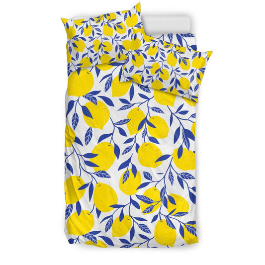 Lemon Pattern Print Design LM01 Duvet Cover Bedding Set-JORJUNE.COM