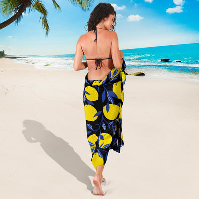 Lemon Pattern Print Design LM01 Sarong Pareo Wrap-JORJUNE.COM