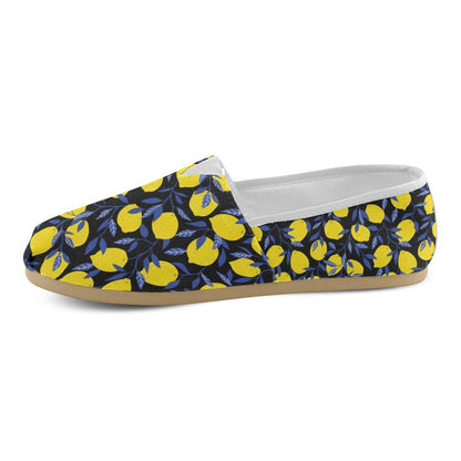 Lemon Pattern Print Design LM01 Women Casual Shoes-JorJune.com