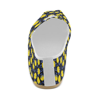 Lemon Pattern Print Design LM01 Women Casual Shoes-JorJune.com