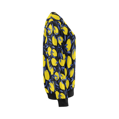 Lemon Pattern Print Design LM01 Women Long Sleeve Sweatshirt-JorJune