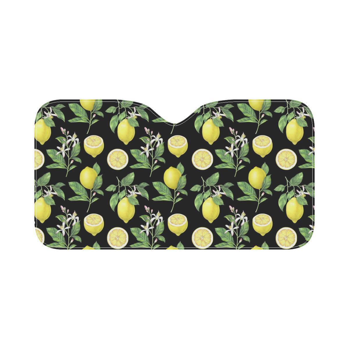 Lemon Pattern Print Design LM02 Car Sun Shade-JorJune