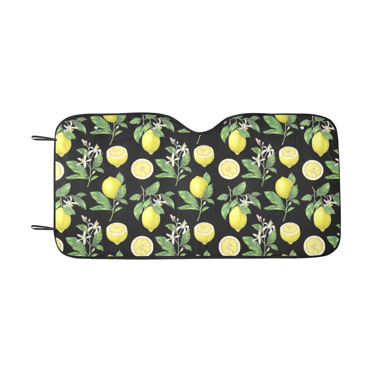 Lemon Pattern Print Design LM02 Car Sun Shade-JorJune
