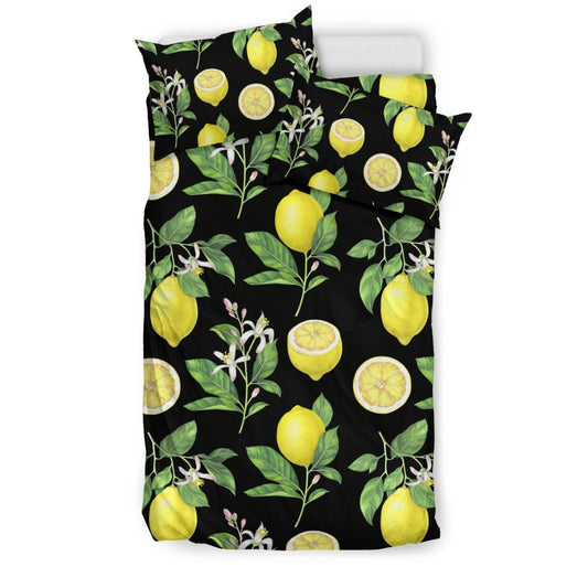Lemon Pattern Print Design LM02 Duvet Cover Bedding Set-JORJUNE.COM