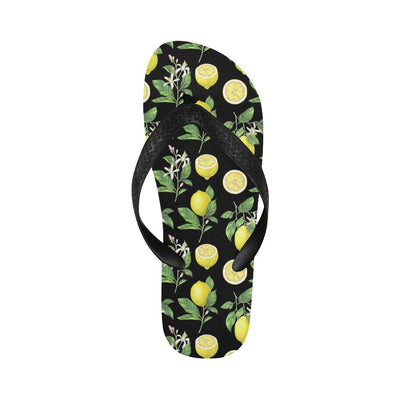 Lemon Pattern Print Design LM02 Flip Flops-JorJune